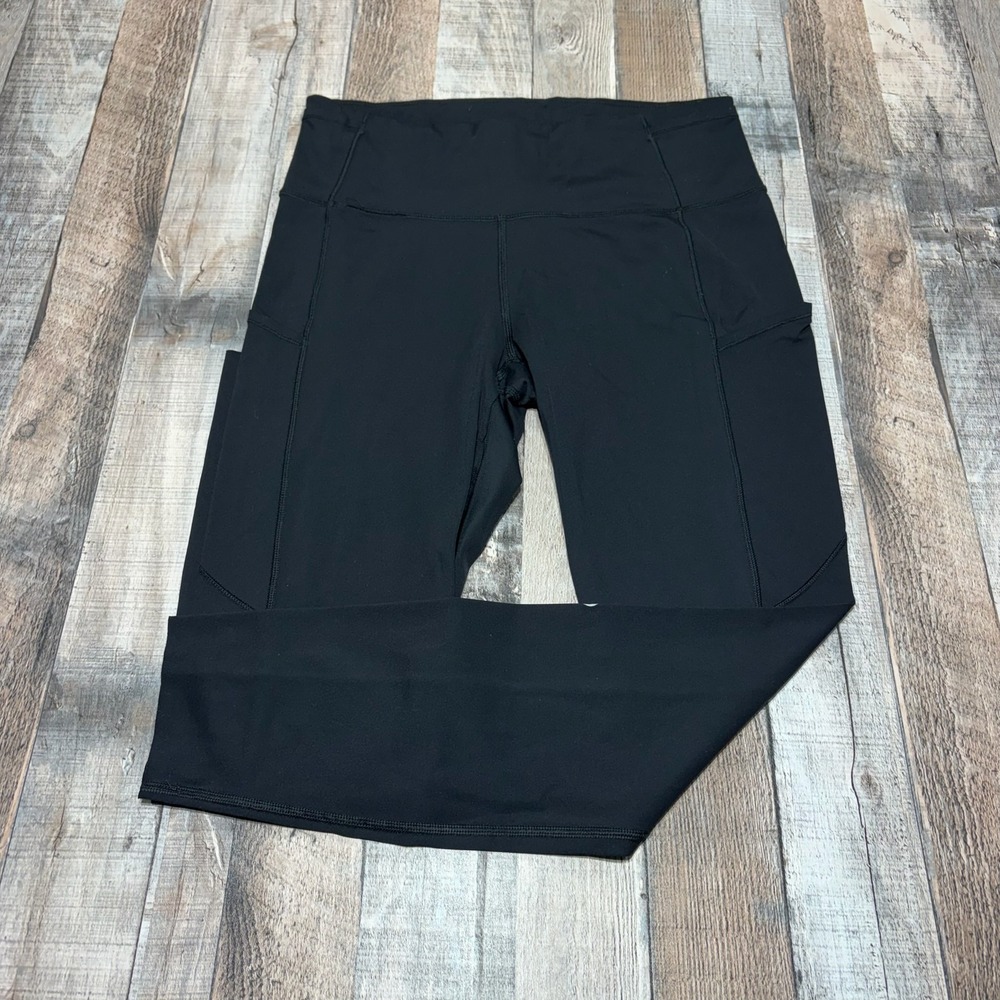 Lululemon Speed Up Tight Women 8 Black Reflective Pockets Running Leggings 25"